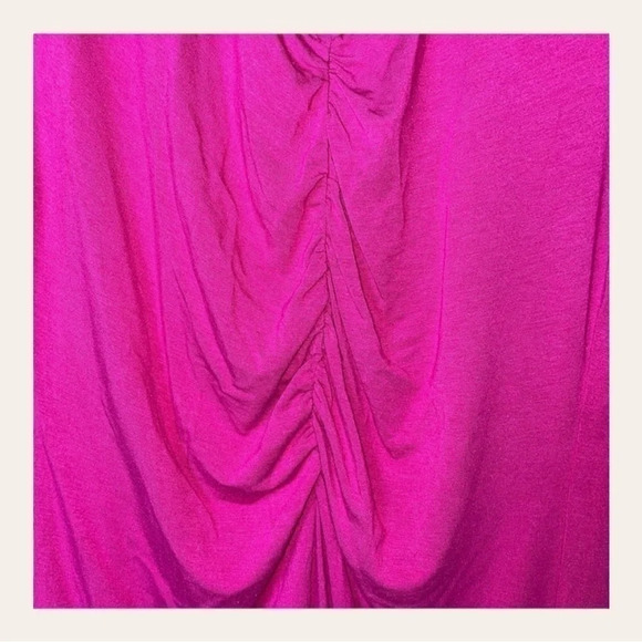 HALOGEN SHORT SLEEVE BLOUSE RUCHED‎ IN FRONT SIZE MEDIUM - Picture 2 of 8